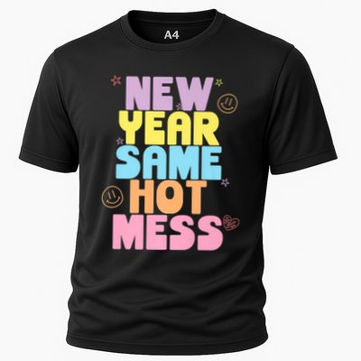 Funny New Years Eve Tee, New Year Same Hot Mess, Sarcastic Performance Shirt