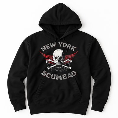 Funny New York Scumbag Vintage Distressed Biker Style Hoodie