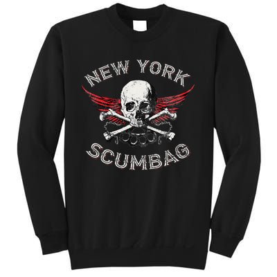 Funny New York Scumbag Vintage Distressed Biker Style Sweatshirt