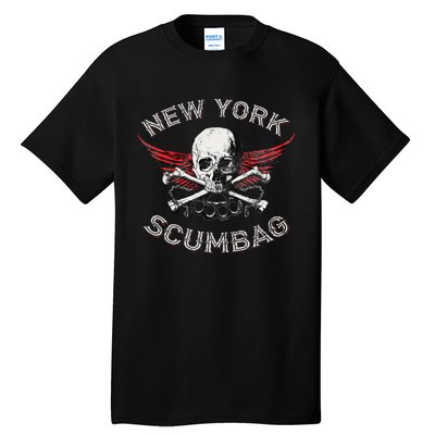 Funny New York Scumbag Vintage Distressed Biker Style Tall T-Shirt