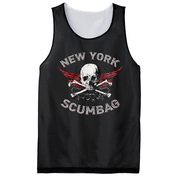 Funny New York Scumbag Vintage Distressed Biker Style Mesh Reversible Basketball Jersey Tank