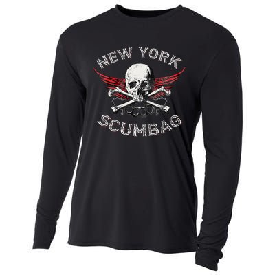 Funny New York Scumbag Vintage Distressed Biker Style Cooling Performance Long Sleeve Crew