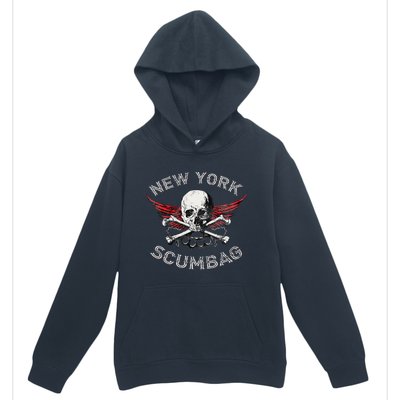 Funny New York Scumbag Vintage Distressed Biker Style Urban Pullover Hoodie