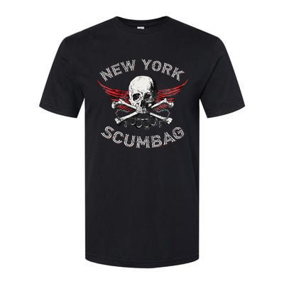 Funny New York Scumbag Vintage Distressed Biker Style Softstyle CVC T-Shirt