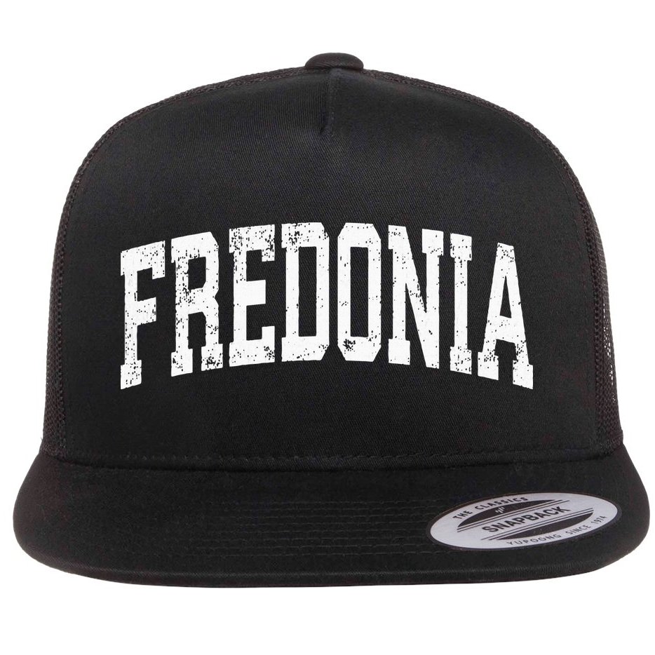 Fredonia New York Ny Vintage Athletic Sports Design Flat Bill Trucker Hat