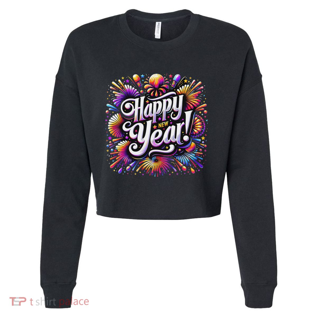 Family New Year 2025 Fireworks Matching Cropped Pullover Crew