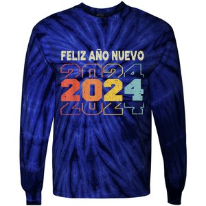 Feliz Navidad Y Prospero Ano Nuevo Tie-Dye Long Sleeve Shirt