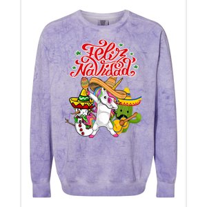 Feliz Navidad Y Prospero Ano Nuevo Colorblast Crewneck Sweatshirt