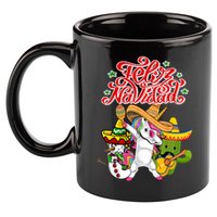 Feliz Navidad Y Prospero Ano Nuevo 11oz C Handle Ceramic Mug