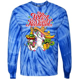 Feliz Navidad Y Prospero Ano Nuevo Tie-Dye Long Sleeve Shirt