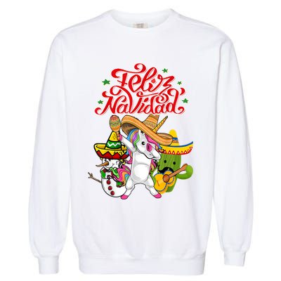 Feliz Navidad Y Prospero Ano Nuevo Garment-Dyed Sweatshirt