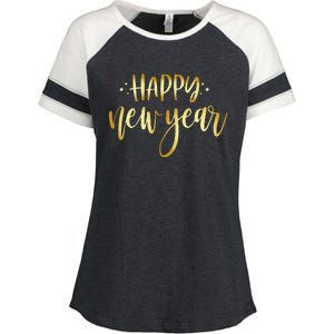 Funny New Years Eve Party Supplies 2024 Happy New Year Fireworks Enza Ladies Jersey Colorblock Tee