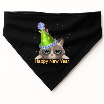 Funny New YearS Eve Cat Party Hat USA-Made Doggie Bandana