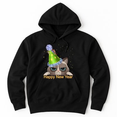 Funny New YearS Eve Cat Party Hat Hoodie