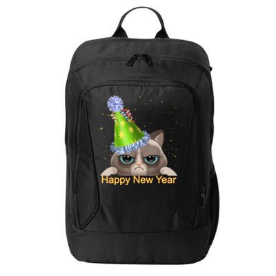 Funny New YearS Eve Cat Party Hat City Backpack