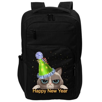 Funny New YearS Eve Cat Party Hat Impact Tech Backpack