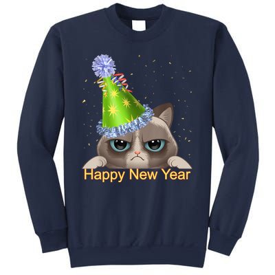 Funny New YearS Eve Cat Party Hat Sweatshirt