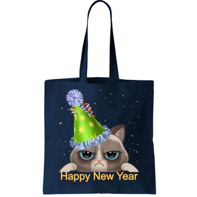 Funny New YearS Eve Cat Party Hat Tote Bag