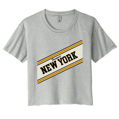 Freeport New York Varsity Logo Women's Crop Top Tee