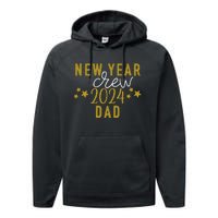 Funny New Year Crew Dad Christmas Crew Happy New Year Crew New Years Eve Performance Fleece Hoodie