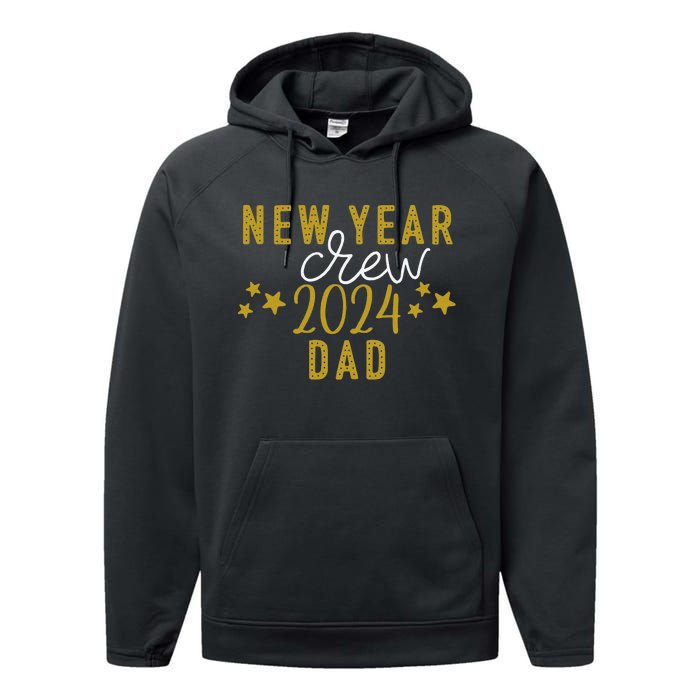 Funny New Year Crew Dad Christmas Crew Happy New Year Crew New Years Eve Performance Fleece Hoodie