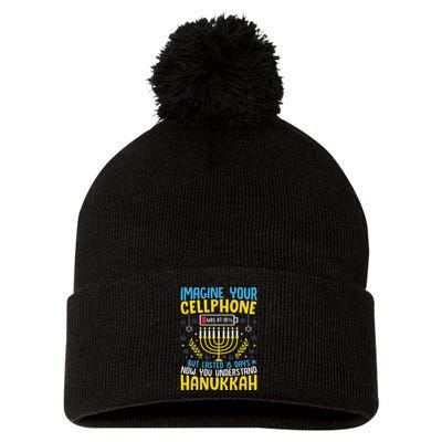 Funny Now You Understand Hanukkah Cellphone Chanukkah Pom Pom 12in Knit Beanie