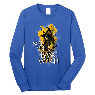 Funny Not Your Basic Witch Funny Halloween Cool Gift Long Sleeve Shirt