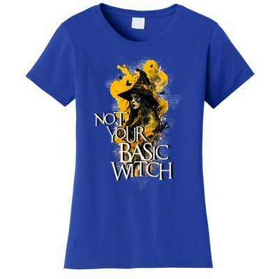 Funny Not Your Basic Witch Funny Halloween Cool Gift Women's T-Shirt