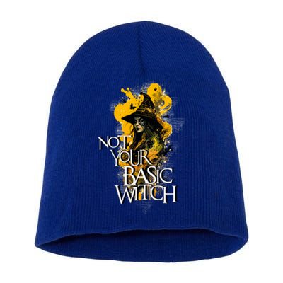 Funny Not Your Basic Witch Funny Halloween Cool Gift Short Acrylic Beanie