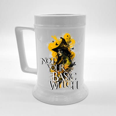 Funny Not Your Basic Witch Funny Halloween Cool Gift Beer Stein