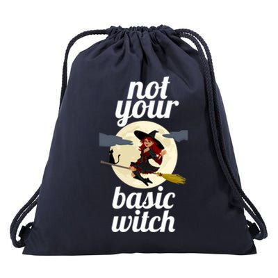 Funny Not Your Basic Witch Pagan Wicca Gift Drawstring Bag