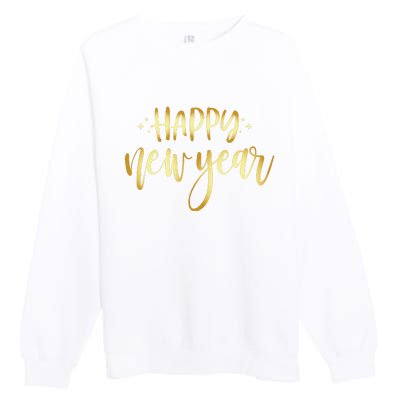 Funny New Years Eve Party Supplies 2024 Happy New Year Fireworks Premium Crewneck Sweatshirt