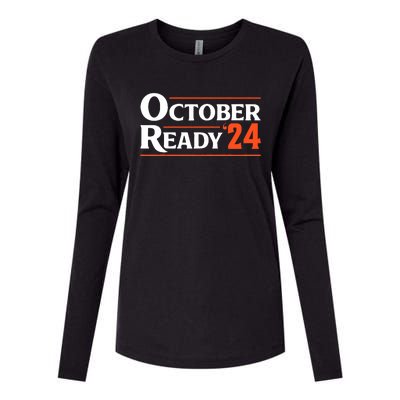 Funny October 24 We Ready Baseball Womens Cotton Relaxed Long Sleeve T-Shirt