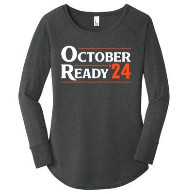 Funny October 24 We Ready Baseball Women's Perfect Tri Tunic Long Sleeve Shirt