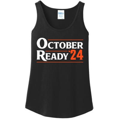 Funny October 24 We Ready Baseball Ladies Essential Tank