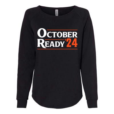 Funny October 24 We Ready Baseball Womens California Wash Sweatshirt