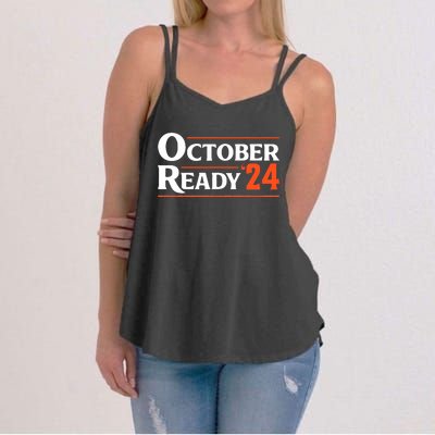 Funny October 24 We Ready Baseball Women's Strappy Tank