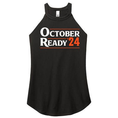 Funny October 24 We Ready Baseball Women’s Perfect Tri Rocker Tank