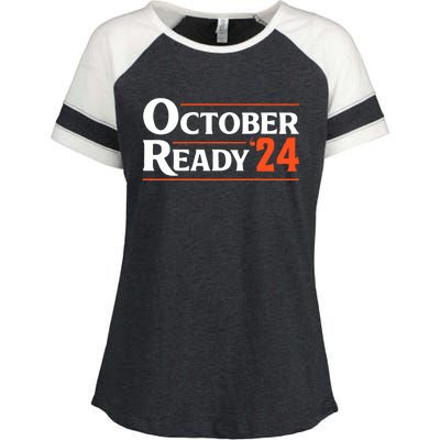 Funny October 24 We Ready Baseball Enza Ladies Jersey Colorblock Tee