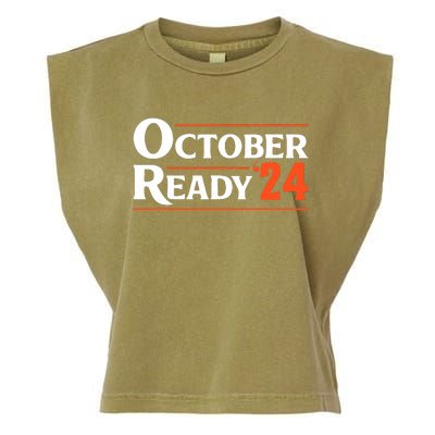 Funny October 24 We Ready Baseball Garment-Dyed Women's Muscle Tee