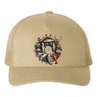 Feast Of 7 Fish Christmas Wreath With Buck Yupoong Adult 5-Panel Trucker Hat