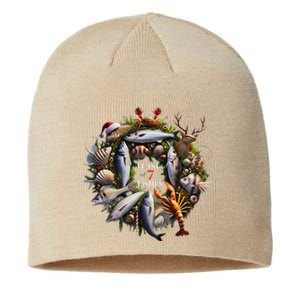 Feast Of 7 Fish Christmas Wreath With Buck Sustainable Beanie