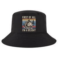 First Of All I’M A Delight Sarcastic Angry Opossum Possum Cool Comfort Performance Bucket Hat