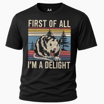 First Of All I’M A Delight Sarcastic Angry Opossum Possum Performance Shirt