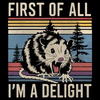 First Of All I’M A Delight Sarcastic Angry Opossum Possum Impact Tech Backpack