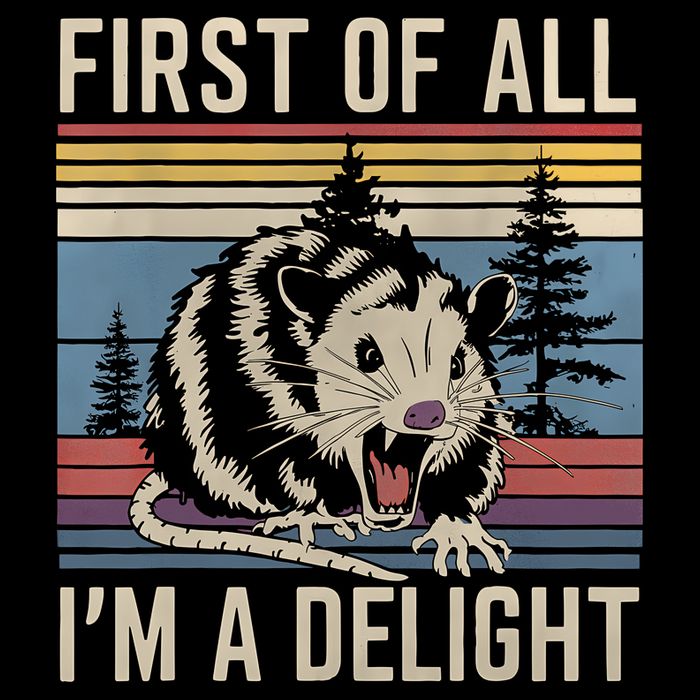 First Of All I’M A Delight Sarcastic Angry Opossum Possum Impact Tech Backpack