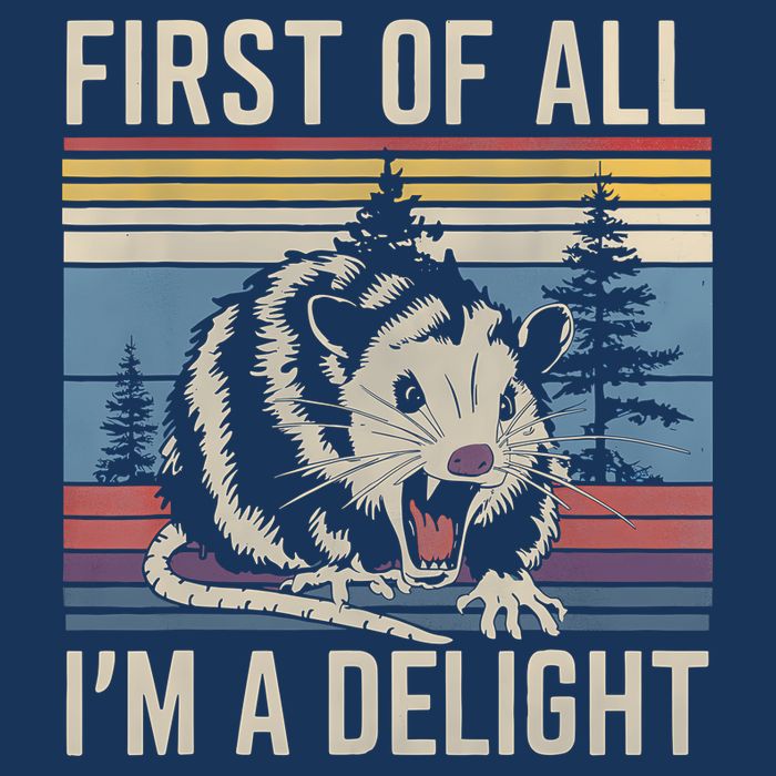 First Of All I’M A Delight Sarcastic Angry Opossum Possum Infant Baby Jersey Bodysuit