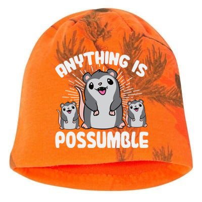 Funny Opossum Anything Is Possumble Cute Possum Family Cool Gift Kati - Camo Knit Beanie