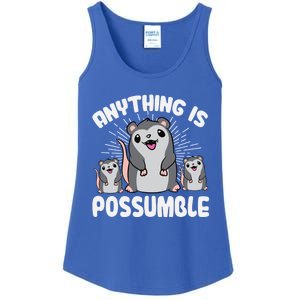 Funny Opossum Anything Is Possumble Cute Possum Family Cool Gift Ladies Essential Tank