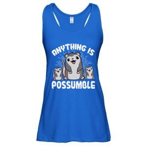 Funny Opossum Anything Is Possumble Cute Possum Family Cool Gift Ladies Essential Flowy Tank